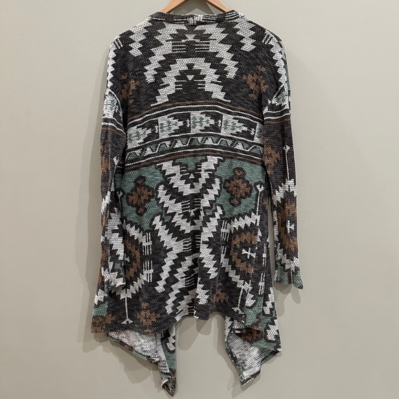 Boho drape front sweater cardigan XL - Picture 4 of 6